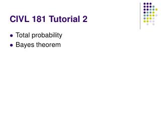 CIVL 181 Tutorial 2