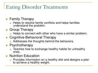 Eating Disorder Treatments