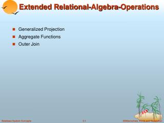 Extended Relational-Algebra-Operations