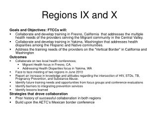 Regions IX and X