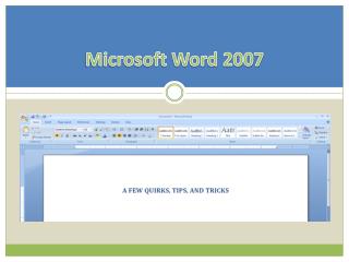 Microsoft Word 2007