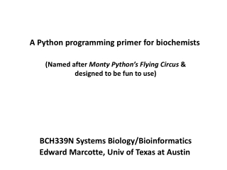 A Python programming primer for biochemists