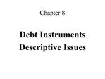 Debt Instruments Descriptive Issues
