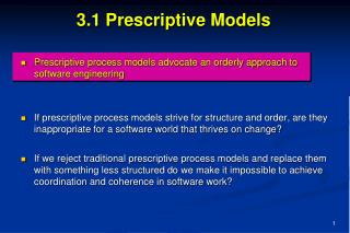 prescriptive models