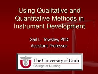Using Qualitative and Quantitative Methods in Instrument Development