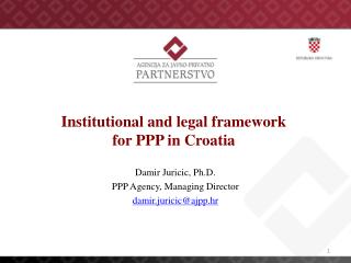 Institutional and legal framework for PPP in Croatia