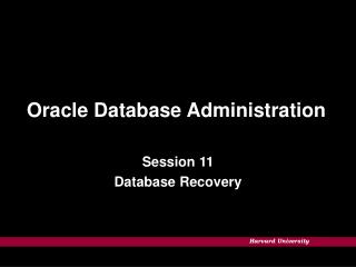 Oracle Database Administration