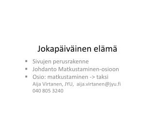 Jokapäiväinen elämä