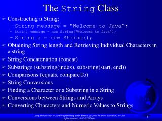 The String Class