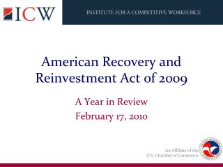 American Recovery and Reinvestment Act 0f 2009