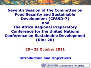 20 - 25 October 2011 Introduction and Objectives