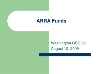 ARRA Funds