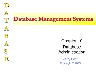 Database Management Systems