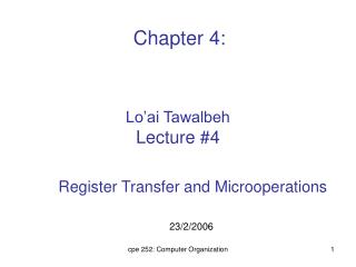 Lo’ai Tawalbeh Lecture #4