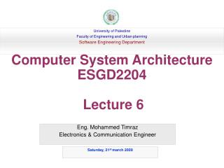 Eng. Mohammed Timraz Electronics & Communication Engineer