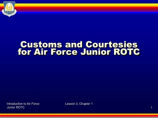 Customs and Courtesies for Air Force Junior ROTC