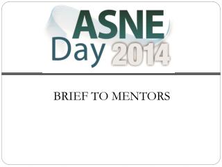 BRIEF TO MENTORS