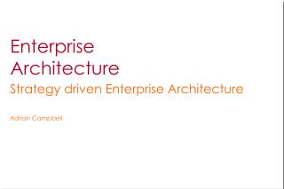 Enterprise Architecture