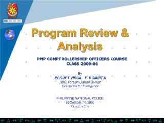 PNP COMPTROLLERSHIP OFFICERS COURSE CLASS 2009-06