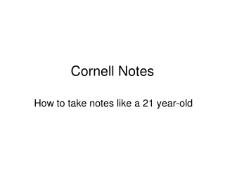 Cornell Notes