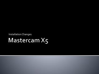 mastercam x5 mastercam x5