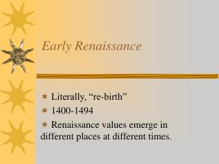 Early Renaissance