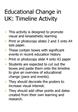Educational Change in UK: Timeline Activity