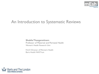 An Introduction to Systematic Reviews