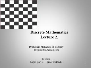 Discrete Mathematics Lecture 2.