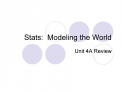 Stats: Modeling the World