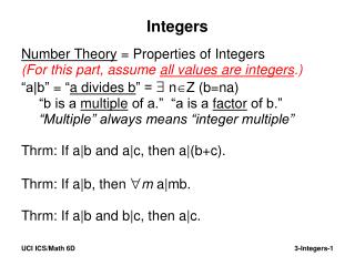 Integers