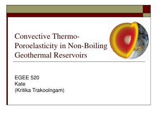 Convective Thermo-Poroelasticity in Non-Boiling Geothermal Reservoirs