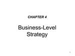 CHAPTER 4 Business-Level Strategy