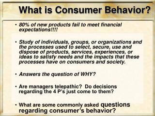 What is Consumer Behavior?