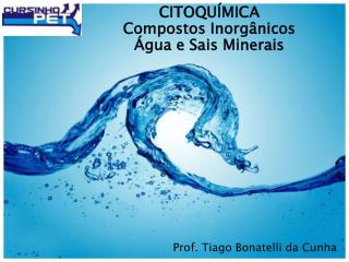 CITOQUÍMICA Compostos Inorgânicos Água e Sais Minerais