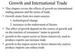 Growth and International Trade