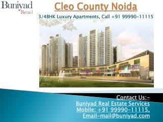 Cleo County Noida – New launch in sector121 Noida