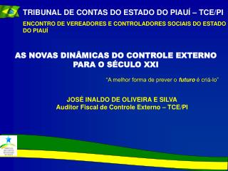 TRIBUNAL DE CONTAS DO ESTADO DO PIAUÃ â€“ TCE/PI