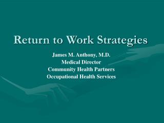 Return to Work Strategies