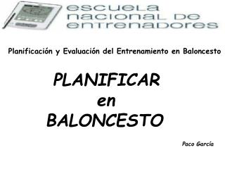 PLANIFICAR en BALONCESTO