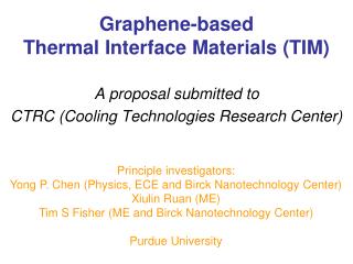 Graphene-based Thermal Interface Materials (TIM)