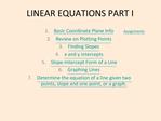LINEAR EQUATIONS PART I