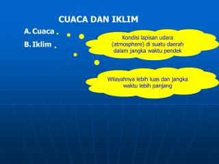 CUACA DAN IKLIM