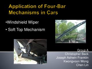 Application of Four-Bar Mechanisms in Cars