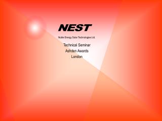 Technical Seminar Ashden Awards London