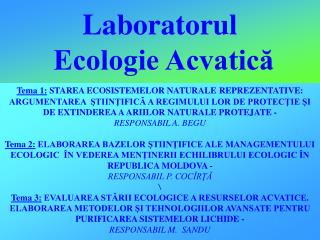 Laboratorul Ecologie AcvaticÄƒ