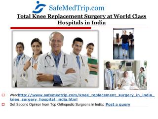 Total Knee Replacement Surgery Hospitals in India