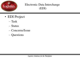 Electronic Data Interchange (EDI)