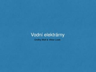 VodnÃ­ elektrÃ¡rny