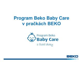 Program Beko Baby Care v praÄkÃ¡ch BEKO